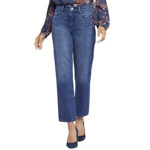 NYDJ Charlotte Relaxed Riverwalk High Rise Medium Rinse Ankle Jean 33 NWT